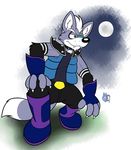  bleuxwolf canine clothing eye_patch eyewear fur male mammal moon nintendo pants red_eyes shirt star_fox video_games wolf wolf_o&#039;donnell 