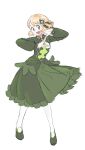  1girl :d absurdres ascot black_dress black_eyes black_shoes blonde_hair dress full_body hair_ornament highres long_sleeves looking_at_viewer official_alternate_costume open_mouth pantyhose pokemon pokemon_masters_ex serena_(pokemon) serena_(sygna_suit)_(pokemon) shoes short_hair smile solo u4_99384295 white_ascot white_background white_pantyhose 