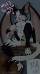 abs ambiguous_gender animated anthro artos_(nuncionull) balls bat bedroom_eyes big_balls big_penis biped black_markings body_hair claws clitoris clitoris_piercing demon dialogue digital_media_(artwork) digitigrade ear_piercing ear_ring english_text erection fangs feet fur genital_piercing genitals glowing glowing_eyes hair half-closed_eyes happy_trail herm hi_res huge_penis humanoid_genitalia humanoid_penis hybrid imminent_sex intersex looking_at_viewer magic male mammal markings membrane_(anatomy) membranous_wings multicolored_body multicolored_fur muscular muscular_anthro muscular_male narrowed_eyes nipple_piercing nipples nude nuncionull open_mouth pecs penis penis_piercing piercing presenting presenting_penis presenting_vulva pubes ring_piercing seductive short_playtime signature simple_background sitting sitting_on_desk slideshow smile solo tail tail_tuft tan_body tan_fur teeth text toe_claws tongue tongue_out transformation tuft vulva white_tuft wing_claws wings