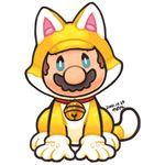  animal_costume animal_ears artist_name bell bell_collar blue_sclera brown_hair cat_costume cat_ears cat_tail collar dated facial_hair ghost-pepper lowres male_focus mario mario_(series) mustache simple_background solo super_mario_bros. tail white_background 