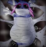 arthropod_webbing bdsm bodily_fluids bondage bound bubbleythefox cave female feral gag gagged horrified mummification nest otm_gag rain_world rivulet_(rain_world) scared slugcat solo spider_web steamy_breath struggling sweat videocult web_bondage webbed_arms