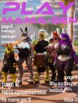 3:4 3d_(artwork) absurd_res anthro ball_stretcher balls belly_tattoo big_balls big_breasts blizzard_entertainment breasts bunny_costume clothing container costume cover digital_media_(artwork) eyewear female fictional_magazine_cover footwear genitals group gynomorph haolde haolde_(character) heterochromia hi_res high_heels huge_balls huge_breasts ineffective_clothing intersex latte_bonny machine magazine_cover male mamagen milk_container milking_machine overwatch pregnant pregnant_anthro pregnant_female shoes size_difference sunglasses tattoo vulva