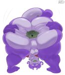 4_fingers absurd_res anthro anus backsack balls bent_over big_anus big_butt biped butt butt_squish colored countershade_butt countershade_face countershade_neck countershade_skin countershade_tail countershading debudraws digital_media_(artwork) feet fingers generation_6_pokemon genitals glistening glistening_butt goodra green_anus hand_on_butt hi_res holding_butt huge_butt humanoid_feet humanoid_genitalia humanoid_hands humanoid_penis looking_at_viewer looking_back looking_back_at_viewer looking_through looking_through_legs male male_anthro multicolored_body multicolored_skin multicolored_tail nintendo nude open_mouth open_smile penis perineum plantigrade pokemon pokemon_(species) presenting presenting_anus presenting_hindquarters purple_body purple_skin purple_tail rear_view shaded signature simple_background smile solo spread_anus spread_butt spreading squish tail thick_thighs two_tone_body two_tone_skin two_tone_tail white_background white_body white_skin white_tail