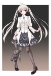  dool dress highres kasugano_sora pantyhose siblings sisters white_dress white_hair yosuga_no_sora 