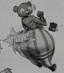 2025 anthro arm_wraps bear belt big_breasts big_butt blowing boots bottomwear breasts butt clothing digital_drawing_(artwork) digital_media_(artwork) domestic_cat duo english_text epic_games exclamation_point eye_markings fakesigss felid feline felis female female_focus fingerless_gloves fireworks_team_leader footwear fortnite gloves greyscale handwear hi_res huge_butt leg_strap legwear looking_at_another looking_down mammal markings match meow_skulls monochrome onomatopoeia open_mouth pants pattern_clothing pattern_legwear rear_view shoes signature solo_focus sound_effects striped_clothing striped_legwear stripes surprised_expression text torn_bottomwear torn_clothing torn_pants wide_hips wraps