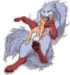 abdominal_bulge after_anal after_sex anal animal_genitalia animal_penis anthro balls bestiality bodily_fluids canid canine canine_genitalia canine_penis canis cum cum_on_leg cum_on_penis cum_on_thigh_highs dominant dominant_feral dominant_male duo erection feral genital_fluids genitals hi_res human human_on_feral humanoid_genitalia humanoid_penis interspecies knot knotted_penis licking male male/male mammal mawplay paws penetration penis saliva saliva_string sheath submissive submissive_human submissive_male tongue wolf