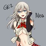  alisa_ilinichina_amiella bare_shoulders blue_eyes breasts elbow_gloves gloves god_eater god_eater_2:_rage_burst god_eater_burst large_breasts long_hair looking_at_viewer silver_hair smile solo underboob 