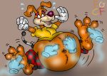 2021 3_toes 4_fingers anthro barefoot belly big_belly biped blush bodily_fluids bottomwear brown_toe_claws canid canine canis cartoon_network checkered checkered_bottomwear checkered_clothing checkered_pants checkered_tail clothing colored crying_laughing curling_tail derp_eyes digital_drawing_(artwork) digital_media_(artwork) disembodied_hand domestic_dog eyebrows feet fingers flat_colors floppy_ears fruitgems fur giggling glistening glistening_feet gloves handwear head_tuft humanoid_feet humanoid_heel laugh lines_drawn male mammal moxy_(the_moxy_show) multicolored_body multicolored_fur navel notched_ear notched_wings open_mouth orange_body orange_fur pants pattern_bottomwear pattern_clothing pattern_pants plantigrade purple_eyebrows purple_nose red_bottomwear red_clothing red_pants shirt signature slightly_chubby slightly_chubby_anthro slightly_chubby_male soles solo sweat sweatdrop tail tan_body tan_fur tears the_moxy_show tickle_fetish tickle_torture tickling tickling_belly tickling_feet toes topwear tuft two_tone_body two_tone_fur whiskers white_clothing white_gloves white_handwear white_sclera wings yellow_clothing yellow_shirt yellow_topwear