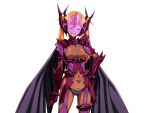  1girl armor assault_visor black_cape black_panties blonde_hair bodysuit breasts cape closed_eyes dark_shine fake_horns game_cg gentle_sasaki hand_on_own_hip helmet horned_helmet horns large_breasts large_variant_set long_hair medium_breasts non-web_source official_art open_mouth orange_hair panties shindou_hikari skin_tight smile solo soukou_senki_prism_reica soukou_senki_prism_shine transparent_background twintails underwear variant_set wing_cape 