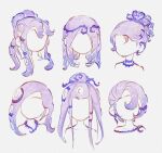  faceless hair_focus hashtag-only_commentary highres how_to long_hair medium_hair octoling ponytail popop_tart short_hair sidelocks simple_background splatoon_(series) splatoon_3 tentacle_hair wavy_hair white_background 