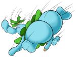 accident accidental_exposure ass_out balls bastardpalace big_butt big_nose blue_body blue_skin blush butt butt_focus butt_shot dizzy_eyes erection exposed_butt falling falling_over genitals grass grass_skirt hi_res humanoid male mario_bros motion_lines nintendo oblivious overweight overweight_male palm_tree penis pianta_(super_mario_sunshine) plant simple_background slightly_chubby slightly_chubby_male solo spread_legs spreading super_mario_sunshine tree