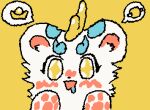 ambiguous_gender animated asian_mythology blush canid canine chinese_mythology east_asian_mythology f2cc fabulous_beasts feral fur low_res mammal mythological_canine mythological_creature mythology pawpads pink_pawpads quadruped short_playtime simple_background solo tianlu_(fabulous_beasts)