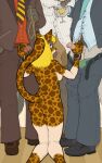 alcohol anthro anthro_on_anthro balls beverage blonde_hair bottomwear breasts brown_body brown_fur butt canid canine canis champagne clothed clothed/nude clothed_anthro clothed_male clothing coyotek cuff_(restraint) domestic_cat dominant dominant_male ear_piercing ear_ring erection eyeshadow felid feline felis fellatio female foursome fur genitals geno_e._vefa_(coyotek) group group_sex hair handjob hi_res holding_leash holding_object kneeling leash lipstick makeup male male/female mammal markings nude nude_anthro nude_female open_bottomwear open_clothing open_pants oral orange_body orange_fur pantherine pants penile penis piercing prostitution pubes public public_nudity public_sex restraints ring_piercing sex spots spotted_body spotted_fur standing submissive submissive_female suit tail tan_body tan_fur wolf wrist_cuffs