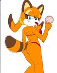  anthro bikini butt clothing dreamcastzx female food ice_cream mammal marine_the_raccoon raccoon solo sonic_(series) swimsuit 