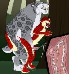  anal anal_penetration angel_(velvetvlade) anthro anthro_on_feral anthro_penetrated balls bared_teeth bestiality bodily_fluids cum cum_in_ass cum_inside cum_on_balls cum_on_ground cum_on_leg cum_on_own_balls cum_on_own_penis cum_on_penis cum_on_self cutaway duo eyes_closed felid feral feral_penetrating feral_penetrating_anthro from_behind_position fur genital_fluids genitals grass grey_body grey_fur hi_res killthe_demon kreb looking_pleasured male male/male male_penetrated male_penetrating male_penetrating_male mammal markings nude open_mouth outside penetration penile penile_penetration penile_spines penis penis_in_ass pink_nose plant prostate red_body red_fur red_tongue sex shrub standing standing_sex striped_arms striped_legs striped_markings striped_tail stripes tail tail_markings tongue tongue_out tree white_body white_fur yellow_balls yellow_body yellow_fur 