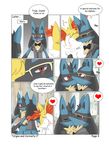  akiru_cario blush braixen comic dialogue english_text kissing lucario male male/male nintendo pok&eacute;mon shocked text video_games winick-lim 