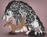  balls big_balls blue_eyes brown_body brown_fur deer duo felid female female_penetrated feral feral_on_feral feral_penetrated feral_penetrating feral_penetrating_feral from_behind_position fur genitals green_eyes grey_body grey_fur hi_res huge_balls killthe_demon looking_pleasured male male/female male_penetrating male_penetrating_female mammal narrowed_eyes open_mouth penetration pink_tongue sex side_view simple_background spotted_back spotted_legs spotted_neck tai_(fluffydoom) teats tongue tongue_out white_balls white_body white_fur 