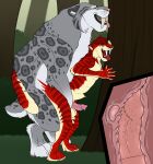  anal anal_penetration angel_(velvetvlade) anthro anthro_on_feral anthro_penetrated balls bestiality cutaway duo eyes_closed felid feral feral_penetrating feral_penetrating_anthro from_behind_position fur genitals grass green_eyes grey_body grey_fur hi_res killthe_demon kreb looking_pleasured male male/male male_penetrated male_penetrating male_penetrating_male mammal markings narrowed_eyes nude open_mouth outside penetration penile penile_penetration penile_spines penis penis_in_ass pink_nose plant prostate red_body red_fur red_tongue sex shrub standing standing_sex striped_arms striped_legs striped_markings striped_tail stripes tail tail_markings tongue tongue_out tree white_body white_fur yellow_balls yellow_body yellow_fur 