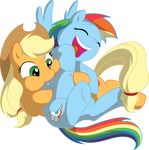  2012 alpha_channel applejack_(mlp) bigger_version_at_the_source cutie_mark duo earth_pony equine fehlung friendship_is_magic hair horse long_hair mammal my_little_pony pegasus plain_background pony rainbow_dash_(mlp) transparent_background wings 