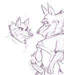  anthro canine disney erection kayla-na male mammal penis sketch solo wolf zootopia 