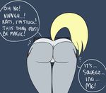  2015 anthro big_butt butt clothing english_text equine fan_character female friendship_is_magic humor mammal my_little_pony panties pegasus pussy solo somescrub text underwear wings 