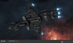  3d absurdres caldari_state_(eve_online) cloud combat_ship_(eve_online) commentary company_logo company_name copyright_logo copyright_name corvette_(eve_online) dated electronic_warfare_ship_(eve_online) english_text eve_online flying glowing highres ibis_(eve_online) kaalakiota_corporation_(eve_online) logo maya_(medium) military_vehicle nebula official_art outdoors radio_antenna realistic science_fiction sky space spacecraft star_(sky) starry_sky thrusters vehicle_focus vehicle_name ymir_jonsson 