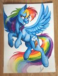  2015 dennybutt equine female feral friendship_is_magic mammal my_little_pony pegasus rainbow_dash_(mlp) solo wings 