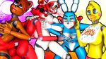  animatronic anthro avian bear bird boznean_(artist) breasts canine chicken claws covering covering_breasts crossgender ear_piercing facial_piercing female five_nights_at_freddy&#039;s five_nights_at_freddy&#039;s_2 fox foxy_(fnaf) hook hook_hand lagomorph machine mammal mangle_(fnaf) mechanical nose_piercing piercing rabbit robot teasing toy_bonnie_(fnaf) toy_chica_(fnaf) toy_freddy_(fnaf) video_games 