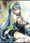  aqua_eyes aqua_hair bad_id bad_pixiv_id hatsune_miku letterboxed long_hair oriental_umbrella pointy_ears shouen_kigashi sitting solo thighhighs twintails umbrella very_long_hair vocaloid 