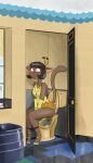 2025 absurd_res accessory anthro armwear art_deco bathroom bathtub blush bob_cut bodily_fluids breasts brown_body brown_fur brown_hair butt clothed clothing digital_drawing_(artwork) digital_media_(artwork) domestic_cat door door_handle doorknob doorway dress elbow_gloves feather_in_hair feces felid feline felis female floor footwear fur genital_fluids glass_bottle gloves hair hair_accessory handwear happy hi_res high_heels ivy_pepper jewelry lackadaisy loose_feather mammal necklace notmypornaccount open_door panties peeing pooping pooping_in_toilet shoes sitting smile solo starry_eyes tail text tile tile_floor toilet toilet_use topwear towel underwear urine urine_stream watersports whiskers x-ray_view 
