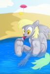  2015 anthro anthrofied badrainbow barefoot derpy_hooves_(mlp) equine feet female foot_fetish foot_lick friendship_is_magic hair humanoid_feet licking mammal my_little_pony nude soles solo toes tongue tongue_out wings 
