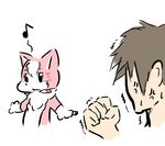  angry black_eyes chibi cute fur human kemono mammal pink_fur shibasaki_saki たまのすけ 