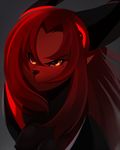 2015 angry anthro armor bust clothing cute female fur hair jumpsuit kanel long_hair red_eyes red_fur red_hair 