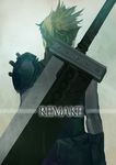  blonde_hair buster_sword cloud_strife english final_fantasy final_fantasy_vii from_behind male_focus nanaya_(daaijianglin) solo upper_body 