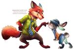  2015 alpha_channel anthro blush canine cute disney female fox judy_hopps lagomorph male mammal nick_wilde rabbit smile stepandy zootopia 