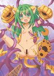  2010 animal_ears anus blush boomerang bound breasts butt cat_ears censor_bar censored chamcham clitoris clothed clothing female forced green_eyes green_hair hair humanoid kure looking_at_viewer navel open_mouth partially_clothed pussy rape samurai_shodown small_breasts solo spread_legs spreading tentacle_rape tentacles torn_clothing video_games 