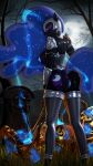 3d_(artwork) absurd_res anthro blue_eyes bone digital_media_(artwork) equid equine eyeshadow fanatic-heretic-101 female friendship_is_magic full_moon genitals glowing hasbro hi_res horn magic makeup mammal moon my_little_pony mythological_creature mythological_equine mythology night nightmare_moon_(mlp) plant purple_eyeshadow skeleton solo tombstone tree unicorn vulva