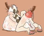 anal anal_penetration anal_prolapse anthro arms_tied belly big_belly blush bodily_fluids bound crowbarcrow deep_throat dildo domestic_cat eating_feces ejaculation feces feces_blowout feces_in_ass feces_in_mouth feeding_tube felid feline felis genitals hair hands_behind_back hi_res huge_belly inflation knot knotted_dildo knotting male mammal medical_instrument neck_bulge oral oral_knotting oral_penetration pawpads penetration penis pink_pawpads prolapse prolapse_knotting prolapse_penetration saliva scat_inflation scatplay scientific_instrument sex_toy solo solo_focus tan_body white_hair yellow_sclera