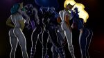 3d_(artwork) absurd_res areola armor armwear black_background blue_eyes blue_eyeshadow bodily_fluids breasts butt clothing crown daybreaker_(mlp) digital_media_(artwork) elbow_gloves equid equine evil_celestia_(idw) evil_luna_(idw) eyeshadow fanatic-heretic-101 female fire flaming_hair flaming_mane friendship_is_magic genital_fluids genitals gloves group handwear hasbro headgear helmet hi_res horn idw_publishing jewelry makeup mammal mostly_nude my_little_pony my_little_pony_(idw) mythological_creature mythological_equine mythology necklace nightmare_moon_(mlp) nightmare_rarity_(idw) nipples orange_eyeshadow pseudo_hair pseudo_mane pupils purple_eyes purple_eyeshadow simple_background slit_pupils tailless tiara unicorn vulva