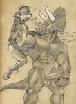  2018 abs anthro asphyxiation balls biceps big_dom canid canine canis choking cum dialogue digital_media_(artwork) doberman dog domination drooling duo english_text erection eye_roll grin hand_on_neck humanoid_penis lifted_by_neck looking_at_another male male/male mammal masturbation muscular muscular_male nude open_mouth orgasm pecs penile_masturbation penis saliva size_difference smile strangling text tongue tongue_out triceraton tush 