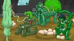 2015 3_fingers 5_fingers absurd_res after_transformation alex_(totally_spies!) animal_humanoid black_text brainwashing clover_(totally_spies!) digital_drawing_(artwork) digital_media_(artwork) dirt egg english_description female fingers glistening glistening_body glistening_skin gojiro7 green_body green_eyes green_hair green_lips green_skin green_tongue group hair hand_on_knee hand_on_leg hand_on_own_breast hand_on_own_knee hand_on_own_leg hi_res hitori09 humanoid latex lips lizard_humanoid long_hair long_tongue male megan_clark nameless_character nest open_mouth oviposition ovipositor reptile reptile_humanoid sam_(totally_spies!) scalie scalie_humanoid short_hair slime smile species_transformation spread_legs spreading story story_in_description text the_amazing_spiez! tongue tongue_around_penis tongue_out totally_spies! transformation yellow_sclera