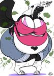  anthro belly big_breasts big_butt big_legs breasts butt clothing fart female looking_back mammal obese overweight riis skunk wide_hips worried 