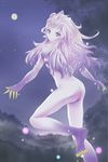  artist_request ass barefoot blue_eyes claws feet final_fantasy final_fantasy_vi gradient gradient_background long_hair looking_at_viewer looking_back moon night nude pointy_ears purple_hair purple_skin signature smile solo star starry_sky stars tina_branford trance_tina_branford 