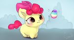  :3 ambiguous_gender apple_bloom_(mlp) blush cub cute duo earth_pony equine female friendship_is_magic grin horse mammal my_little_pony plain_background pony smile sverre93 unknown_species young 