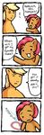  :3 anthro applejack_(mlp) babs_seed_(mlp) blush cute cutie_mark duo earth_pony equine female freckles friendship_is_magic horse mammal my_little_pony nyoro~n pony toxicscootaloo 