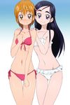  bad_id bad_twitter_id bikini black_hair blue_eyes brown_eyes brown_hair futari_wa_precure inactive_account long_hair manji_(tenketsu) misumi_nagisa multiple_girls precure short_hair swimsuit yukishiro_honoka 