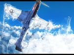  airplane cloud day highres karo-chan military no_humans original p-51_mustang sky world_war_ii 