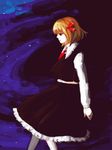  bad_id bad_pixiv_id blonde_hair darkness hair_ribbon kimochi necktie red_eyes ribbon rumia short_hair solo touhou 