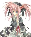  bad_id bad_pixiv_id blue_eyes dress flower frills gothic gothic_lolita hair_ribbon hairband highres lolita_fashion pink_hair presea_combatir red_flower red_rose ribbon rose skirt solo tales_of_(series) tales_of_symphonia twintails yukiyukidaihuku 