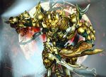  armor blade charging garo garo_(series) gold golden 